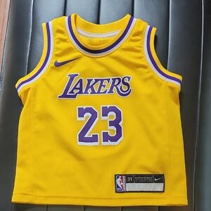 Nike Kids Lakers James Gold Jersey